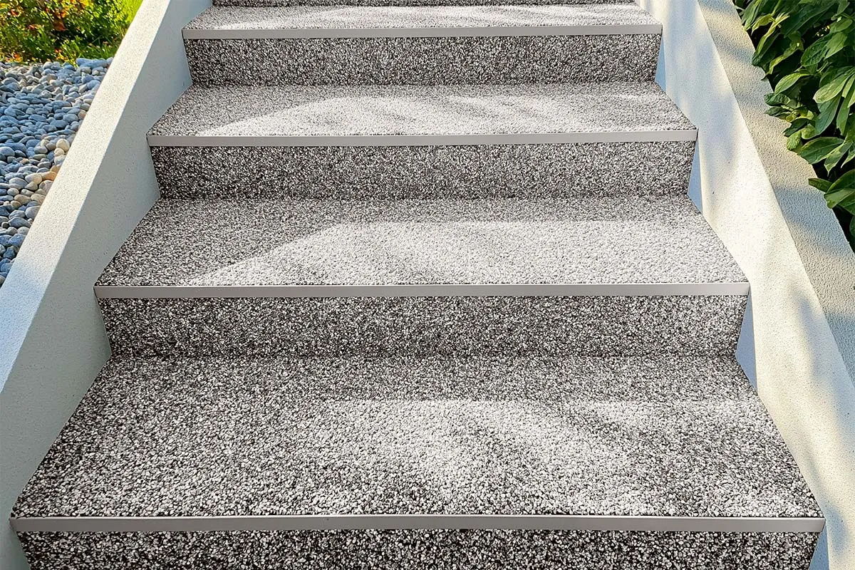 steinteppich set grigio