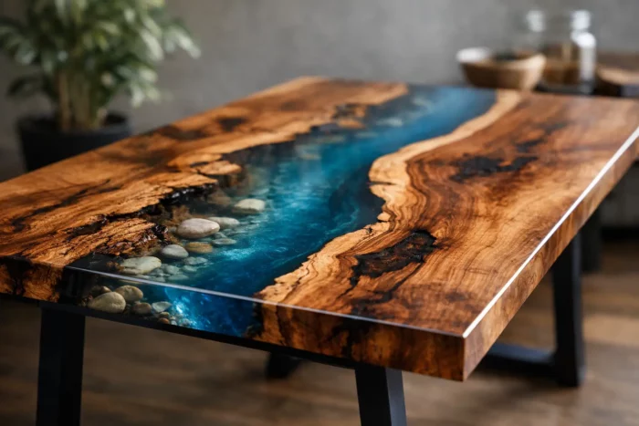 Résine époxy table rivière - bien la choisir